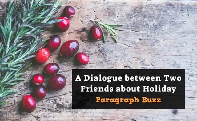 A Dialogue between Two Friends about Holiday