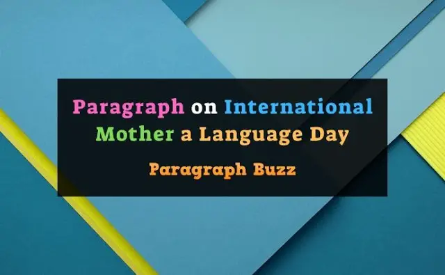 Paragraph on International Mother Language Day