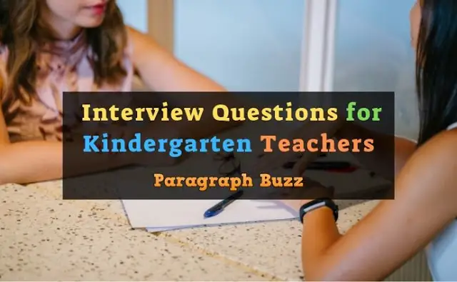Top Interview Questions for Kindergarten Teachers