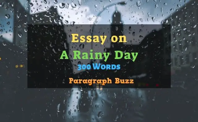 A Rainy Day Essay in 300 Words