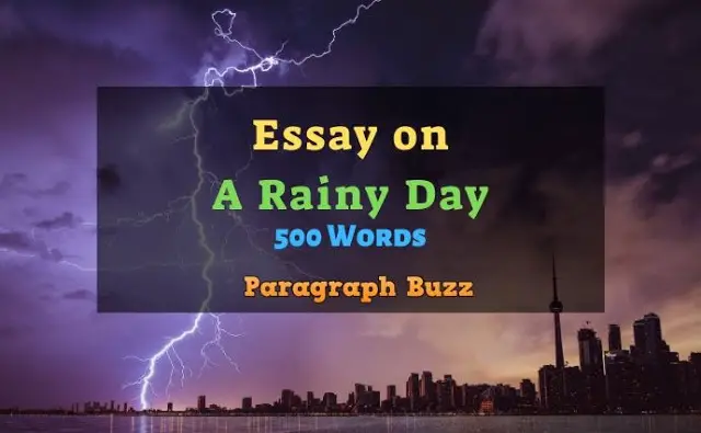 A Rainy Day Essay in 500 Words