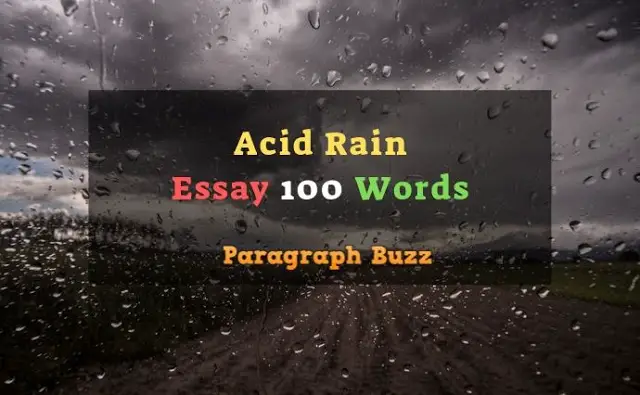 Essay on Acid Rain in 100 Words