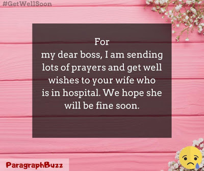 Get Well Soon Messages for Boss Wife