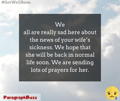 Get Well Soon Messages for Boss Wife